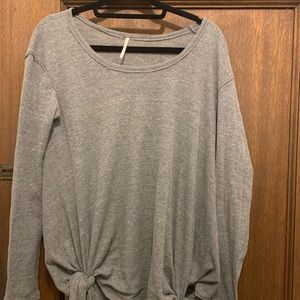 Free People grey long sleeve tunic top